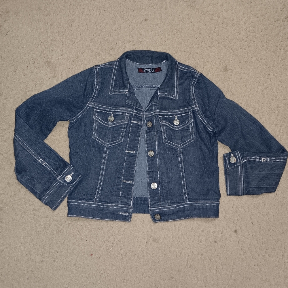 Girl's Stretch Denim Blue Jean Jacket Sz.